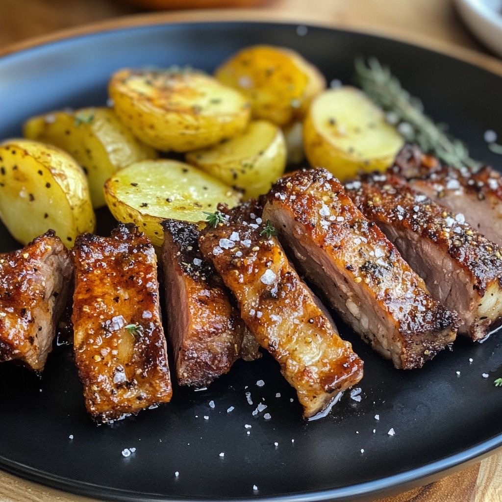 COSTILLA DE CERDO AL HORNO